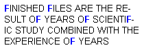 Original: the same four English lines with six Fs highlighted in blue.