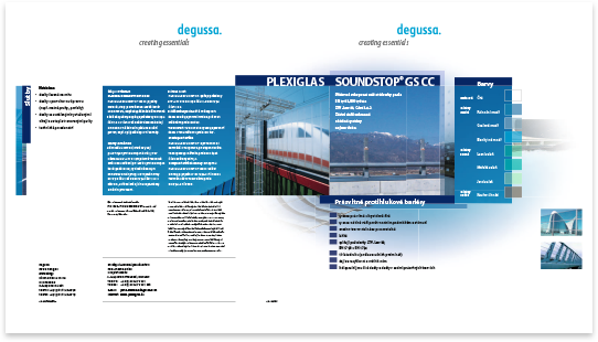 Degussa · Czech · Flyer · Multilingual typesetting