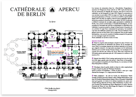 Berlin Cathedral · French · Flyer · Translation and multilingual typesetting